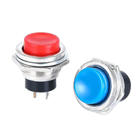 Vente en gros 16mm Mini interrupteur à poussoir momentané tête en plastique boîtier en métal interrupteurs à bouton pour machine d'arcade électrique
