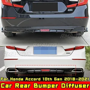 Spoiler de pare-chocs Accord, noir brillant, style sport, spoiler de pare-chocs arrière, kit carrosserie pour Honda Accord 10e génération 2018-2021, accessoires de voiture - Product Image 1