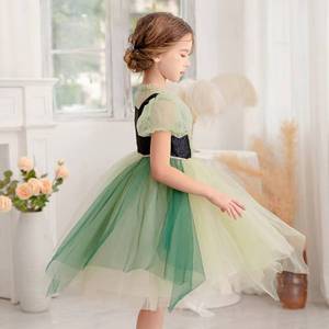 Robe de princesse en tulle personnalisée pour filles, manches bouffantes, robe de bal à lacets pour Halloween, cosplay et événements festifs - Product Image 2