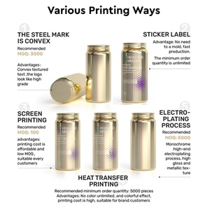Customized Printed Logo Cylinder <b>Aluminum</b> Packaging Tin Jar for Capsules Pills Medicine Tablets-Eco-friendly Recyclable Screw - Product Image 6