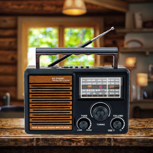 Radio portable rétro multibandes FM AM SW avec contrôle de tonalité, haut-parleur intégré, haute sensibilité pour un usage quotidien à la maison - Product Image 1