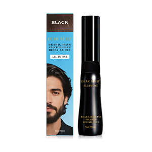 Teinture capillaire et barbe 3-en-1 pour hommes, couvrance instantanée des cheveux <span class=keywords><strong>gris</strong></span>, application au peigne, retouche sans mélange, résultats noirs naturels en 10 minutes - Product Image 2