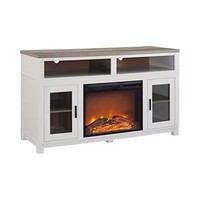 Support de cheminée électrique en bois avec meuble TV à flamme miroir pour usage domestique