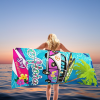 High Quality Floral Jacquard Printed Microfiber Beach Towel Custom Embroidered and Sand-Free for Summer Days