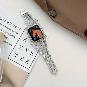 <span class=keywords><strong>Bracelet</strong></span> à <span class=keywords><strong>boucle</strong></span> <span class=keywords><strong>unique</strong></span> tissé créatif en corde de cuir à la mode <span class=keywords><strong>boucle</strong></span> en métal iwatch adaptée à la série <span class=keywords><strong>Apple</strong></span> <span class=keywords><strong>Watch</strong></span> 8 ultra lwatch - Product Image 4