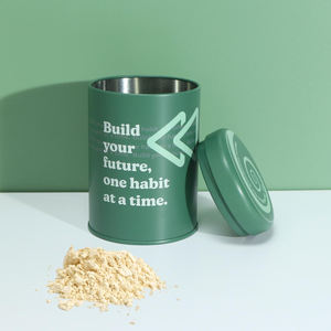 Oem hava geçirmez tören <span class=keywords><strong>Protein</strong></span> tozu kahve teneke kutu çay kutusu 500 Gram büyük londra hava geçirmez Matcha teneke çay kutusu özelleştirilebilir - Product Image 3