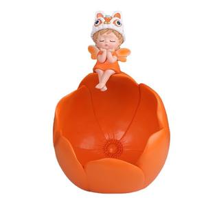 Table basse décor clé bol plateau décoratif mignon la fleur enfant Lunlun Statues Sculptures décor à la maison bijoux organisateur plateau - Product Image 5