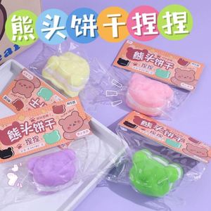 Slime Taba Mini Bear Cream Cake, Juguete Antiestrés para Niños y Adultos, Hecho de Silicona, Unisex - Product Image 4