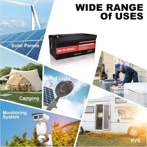 38.4V(36V) 100Ah LiFePO4 リチウム内蔵 BMS 5KW モーター 高エネルギー密度 メンテナンスフリー ゴルフカート用 ユーティリティ車両用 - Product Image 2