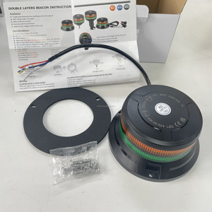 Hổ phách màu xanh lá cây kép màu LED cảnh báo đèn Beacon ánh sáng R10 R65 ukca CE SAE CISPR 25 Lớp 3 vít cơ sở Xe Cảnh Báo ánh sáng mới - Product Image 2