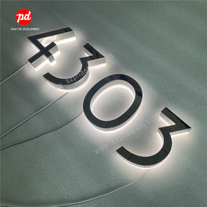 Customade Outdoor Metal Led Backlit Floating <strong>Door</strong> <strong>Name</strong> House Numbers Hotel <strong>Front</strong> Digital Serial Room Number <strong>Plates</strong> - Product Image 4