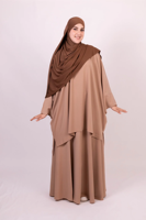 Ensemble HAFSA en gros pour femmes musulmanes grandes tailles – Jupe et robe Abaya douces, confortables, minimalistes et élégantes, idéales pour le quotidien