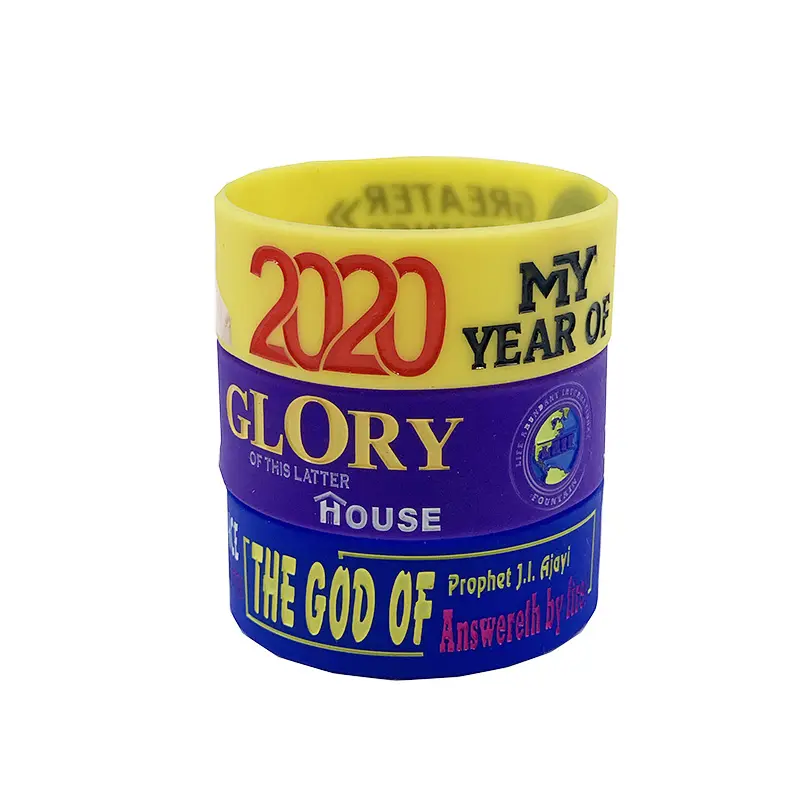 Wholesale custom Rubber Bracelet Cheap Wristband Silicone with Logo Design for Promotional