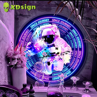Xdsign Boîte à lumière publicitaire rectangulaire en aluminium personnalisable rapide, miroir infini multicouche, LED, acrylique semi-transparent, ultra-mince