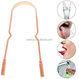 Grattoir à langue en cuivre pur brosse de nettoyage buccal hygiène de nettoyage fraîche grattoir à langue de haute qualité - Product Image 2