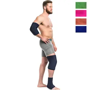 充足颜色选择丝印标志冷压缩膝盖小腿腕肘治疗凝胶冰套