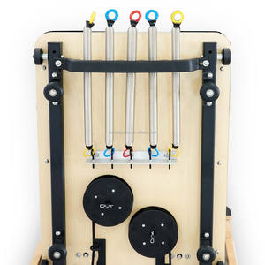 Reformer Pilates en bois de hêtre sur mesure avec lit Cadillac en cuir microfibre pour studio de yoga et centre de réadaptation - Product Image 5