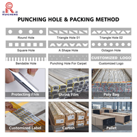 Profilé d'angle en L moderne en aluminium pour carrelage, profil d'extrusion personnalisable pour la transition métallique des carreaux d'appartement