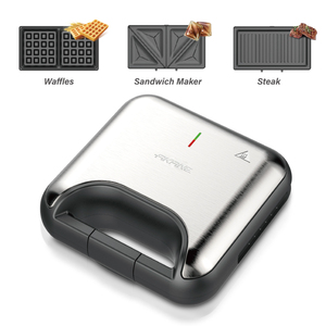 <span class=keywords><strong>Sandwichera</strong></span> Eléctrica AKANE de 800W, <span class=keywords><strong>Parrilla</strong></span> para Desayuno con Placas Antiadherentes, Calentamiento de Doble Cara y Bandejas de Cocción Intercambiables - Product Image 3