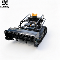 Promotion CE 22HP Tondeuse Robot Autonome Télécommandée Sans Fil Essence/Diesel à Chenilles pour Tonte Tout-Terrain Jardin et Agriculture