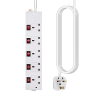 Prise Standard britannique 3M rallonge 5 trous prise multi-prise cuivre UK multiprise 13A/220V prise d'extension pour la maison