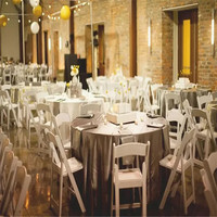 Chaises pliantes en bois rembourrées blanches pour événements extérieurs, mariages et banquets, style Wimbledon