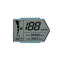 Spidometer Digital LCD Motor ET-S5049 Grosir Pabrik, Pengukur RPM, Pengukur Bahan Bakar, Tahan Air, Instrumen Dashboard Motor
