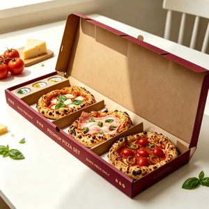 Caja de Pizza de Papel Kraft Directo de Fábrica con Logotipo <span class=keywords><strong>para</strong></span> Entrega de Pizza, Restaurante, Cafetería y Empaque <span class=keywords><strong>para</strong></span> Llevar - Product Image 4