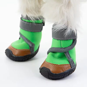 Chaussures pour chien, mode, réfléchissantes, antidérapantes, imperméables, vêtements pour animaux de compagnie, nylon respirant, latex, mode, antidérapantes - Product Image 3