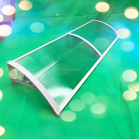 Auvents / Baldaquins en polycarbonate écologiques pour l'extérieur avec commande manuelle, supports en PP et aluminium, garantie 5-10 ans