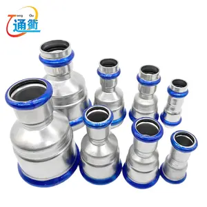 Stainless Steel Press reducer coupling M/V profile plumbing fitting for water pipeline