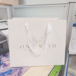 Cheap Luxury White Cardboard Embossed Offset Printed Black Shopping Paper Bag for Shoes Bulk Retail Boutique Packaging - Product Image 3
