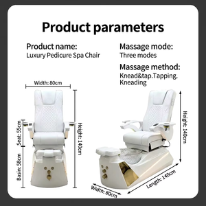Sillón de Pedicura Eléctrico de Lujo para Salón de Uñas, con Spa para Pies, Reclinable y Ajustable, con Masaje - Product Image 4
