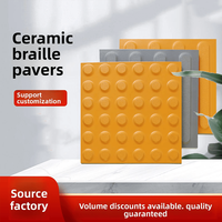 Meilleures ventes : Carreaux de pavage tactiles en céramique émaillée de qualité commerciale 300 mm pour voies ferrées à grande vitesse et allées extérieures