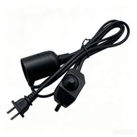 Cordon de Suspension pour Lampe Douille E27 LED, Rallonge Électrique avec Interrupteur Variateur et Prise, Support d'Ampoule pour Éclairage de Reptile