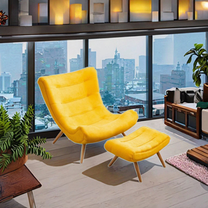Modern Leisure Fabric <b>Sofa</b> Chair for Dining Bedroom Hotel and Apartment for Living Room and Balcony Use - Product Image 3