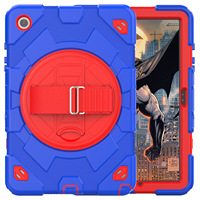 Étui robuste rotatif pour Samsung Galaxy Tab A9 PLUS S9 FE S10 PLUS housse de support d'armure avec bandoulière Funda