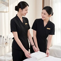 Tenue de travail industrielle de sécurité pour salon de beauté, uniforme haut de gamme pour réceptionniste de spa, en polyester respirant, avec logo personnalisé, protection intégrée