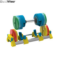 Haltères réglables en acier personnalisés, inodores et adaptés aux appartements, gamme 20kg 32kg 40kg, ensemble de gym avec poignée antidérapante confortable