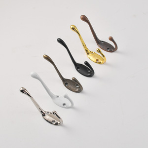 European Style Wall <b>Mounted</b> Coat Hook Zinc Alloy Single Hook For Door Or Wall Bathroom Use Antique Bronze Silver Gold Black - Product Image 1