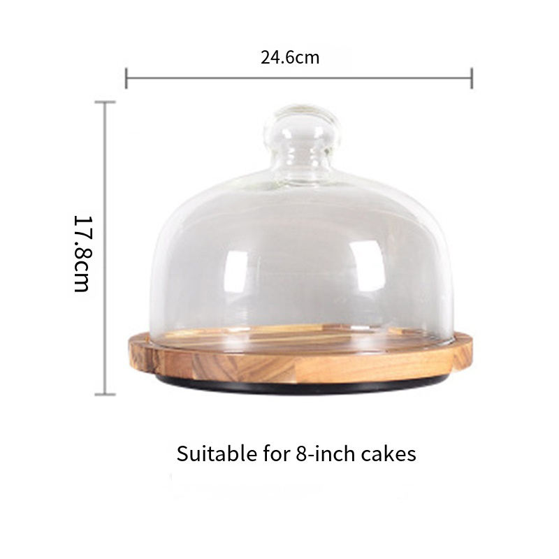 Clair + bois d'acacia 8 pouces