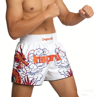 Celana Muay Thai Gladiator Custom - Celana Muay Thai Merah Hitam dengan Detail Trim Emas