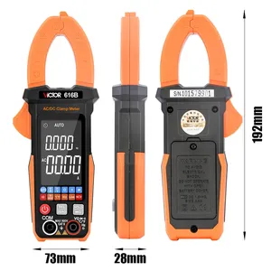 Victor RuoShui 616A/616B Auto Range Digital Clamp Meter, 5999 Counts, 600A AC DC Current, <b>Large</b> Reverse Display Screen - Product Image 2