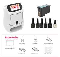 Impresora de Uñas 3D Portátil y Automática 2024 para Manicura DIY, Máquina para Pintar Uñas con Impresión en 5 Dedos