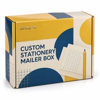 Boîte d'expédition et de vente au détail personnalisée en carton ondulé brillant E-Flute pour papeterie