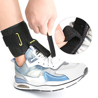 Sangle de cheville respirante pour pied tombant, en polyester et silicone, antidérapante, avec support de l'avant-pied et fixation de lacets réglable, attelle de cheville