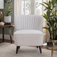 Chaise d'appoint moderne en velours blanc pour bureau à domicile, restaurant, salon, salles d'attente, fauteuil de loisirs confortable