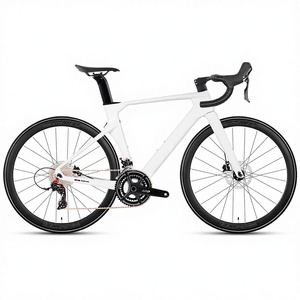 Vélo de route en fibre de carbone 700C 22 vitesses, freins à disque hydrauliques, roues aérodynamiques de course, suspension pour usage urbain adulte, cadre en fibre de carbone léger - Product Image 3