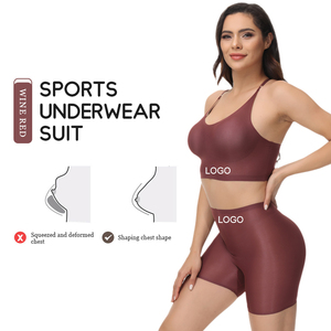 Set di <span class=keywords><strong>collant</strong></span> e reggiseno da corsa a <span class=keywords><strong>vita</strong></span> alta da donna pantaloncini da palestra Yoga reggiseno sportivo Set di pantaloncini da Fitness <span class=keywords><strong>senza</strong></span> <span class=keywords><strong>cuciture</strong></span> - Product Image 2