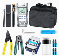 Kit professionnel d'outils d'épissage fibre optique FTTH avec équipement d'installation, testeur et sac de transport